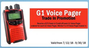 Unication G1 Voice Pager Trade In Promotion